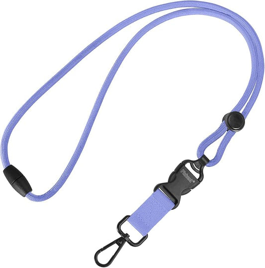 Fishent Breakaway Neck Lanyards for ID Badges, Adjustable Durable Heavy Duty Lanyard with Detachable Buckle for Keys Holder (Lavender)