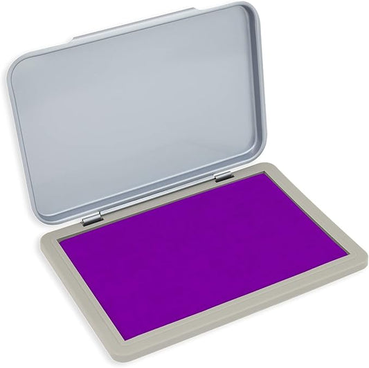 Metal Case Stamp Pad Medium Size, Purple Color - Size: 3" x 4" - Choose from 15 Ink Colors