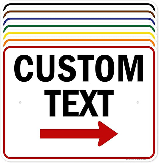 Custom Arrow Directional Sign, Right Arrow, 18x24 Inches, Rust Free .063 Aluminum, Fade Resistant, Made in USA by My Sign Center