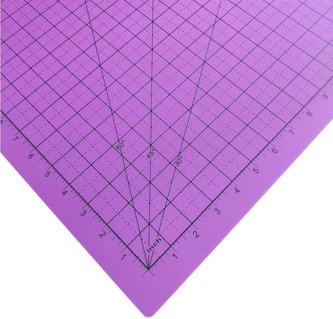 KC GLOBAL A2 (25"x19") Professional Grade Self-Healing Cutting Mat (Purple) - Odor-Free, Double-Sided, eco-Friendly, Durable. Premium Desk mat for Crafting, Sewing, Quilting and Art Projects