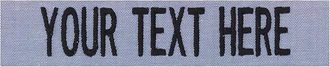 Custom Uniform Name Tapes Solid Colors. Made in The U.S.A. Ships Under 24 Hours. Chambrell Fabric, 4 Inch Hook Fastener (Uniform Ready Fastener)