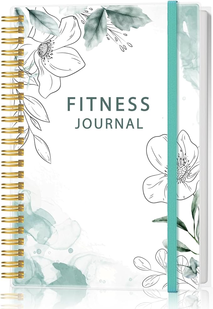 Fitness Journal for Women & Men - A5 Workout Journal/Planner Daily Exercise Log Book to Weight Loss, Gym, Muscle Gain, Bodybuilding Progress - Daily Personal Health & Wellness Tracker, Spiral-Bound,