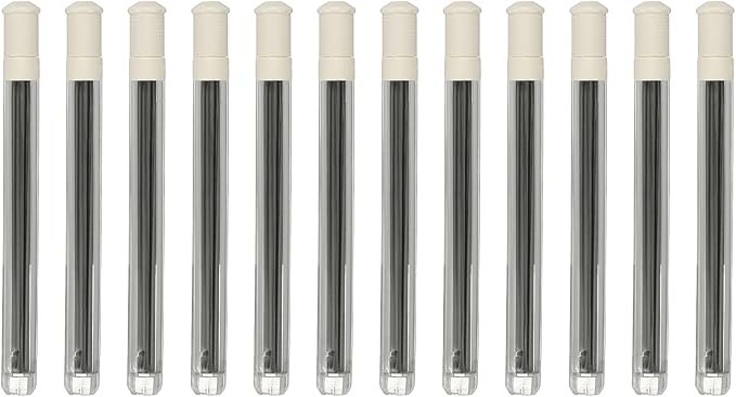 PATIKIL 240Pcs 2B Mechanical Pencil Lead, 0.5mm Black Lead Refill Break Resistant Pencil Refills for Writing Supplies, White