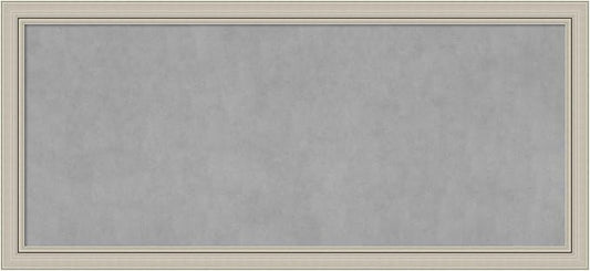 Amanti Art Silver Framed Magnetic Board 24x52 Oversize Vision Board for use with Magnets, 100% Metal Sheet to Display Items as Office Decor or for Home Organization in mudroom, Kitchen or Kids Room