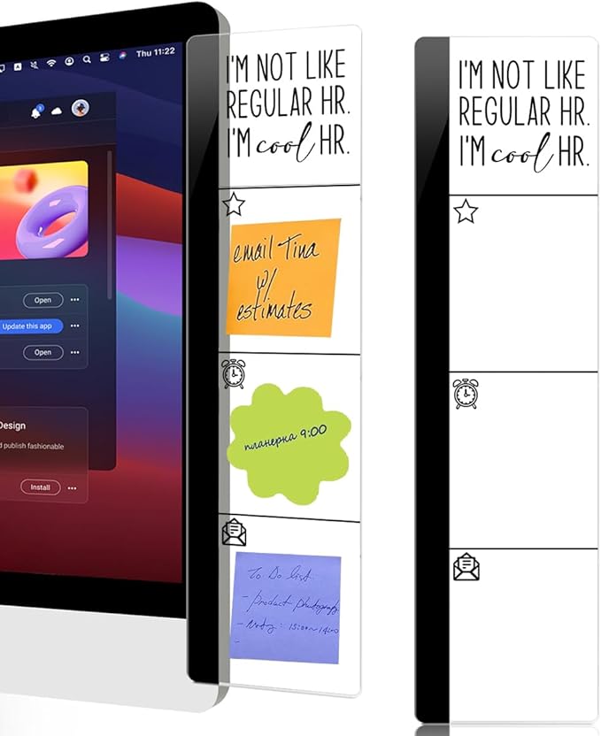 Computer Monitor Memo Board I'm Not Like Regular Hr I m Cool Hr Logo Decor Monitor Message Board Sticky Notes Office Desk Accessories Gifts for Friends Family Members and Colleagues