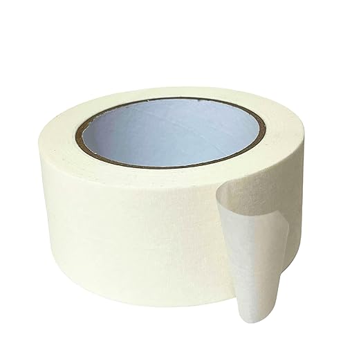 MCOTOP Wide Masking Tape (2In x 55Yard -Beige White), Strong Adhesive, for Home, Office, School Stationery, Painting, Labeling, Edge Finishing, DIY Crafts Arts Use,General Purpose