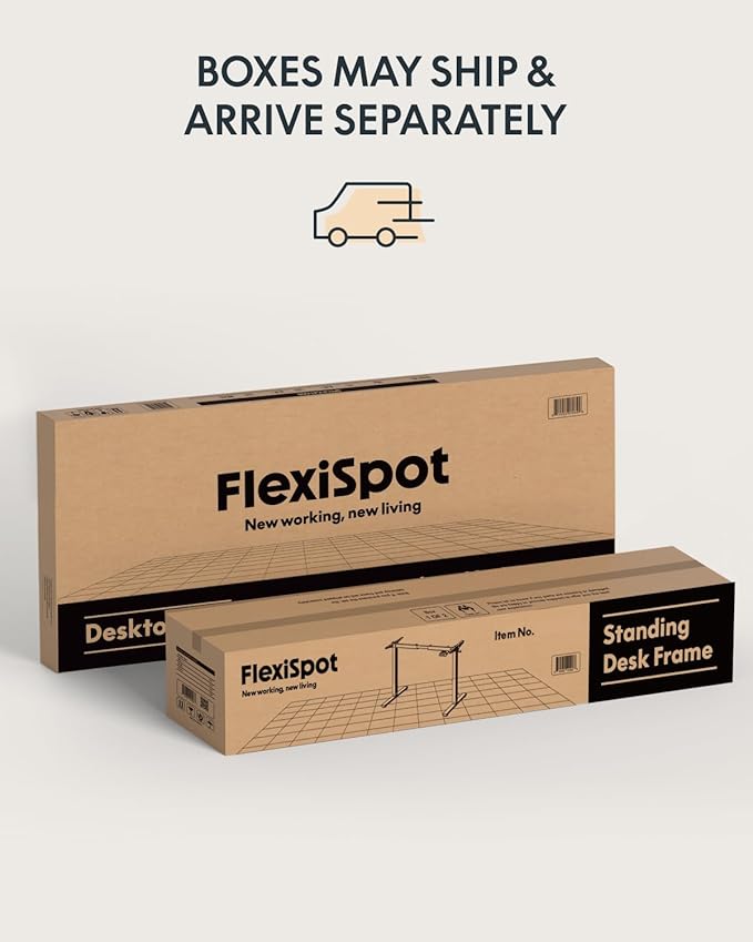 FLEXISPOT Solid Rubberwood Electric Standing Desk with Elegant Oval Legs, 63"x24" Height Adjustable Desk for Home Office & Living Spaces (Black Frame)