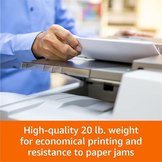 Amazon Basics Multipurpose Copy Printer Paper, 20 lb, 8.5 x 14 Inches, 10 Reams (5,000 Sheets), 92 Bright, White