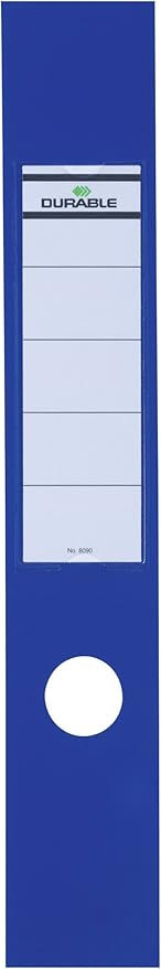 Durable Ordofix Self-Adhesive Spine Labels for Lever Arch File - Blue, Pack of 10, 60mm / Narrow Folder