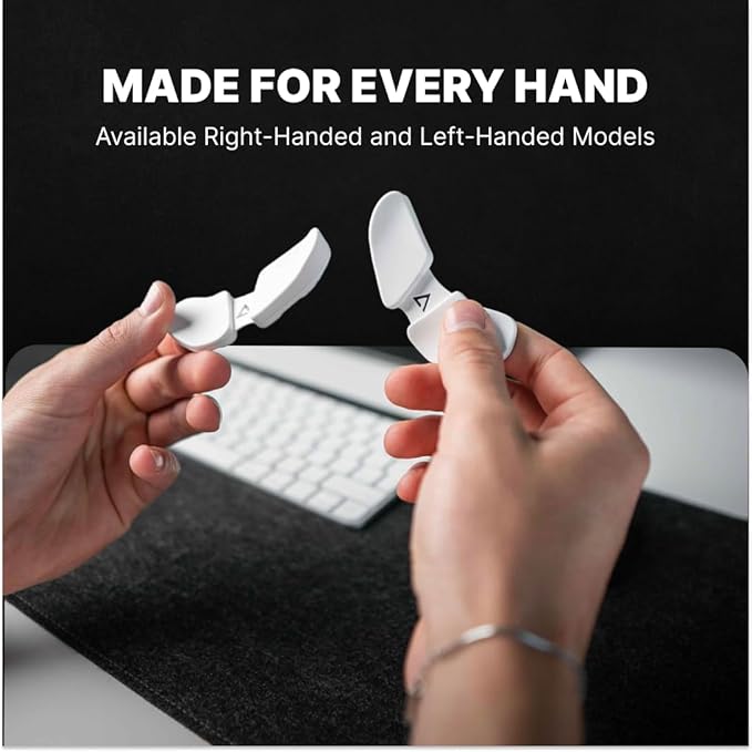 DELTAHUB Carpio 2.0 - Left-Handed Truly Ergonomic Wrist Rest for Mouse, Carpal Tunnel Support, Pain Relief, Anti-Fatigue, Easy Glide, Sleek, Office Computer, Laptop, Gaming - Small, Black