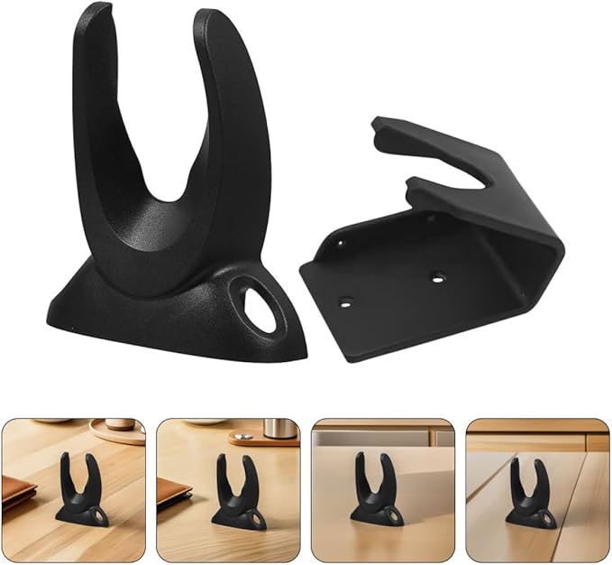 Generic 2Pcs Barcode Scanner Holder Mount Bracket with Hook and Wall Stand Support for Handheld Label Readers in Retail Supermarket and Library Use