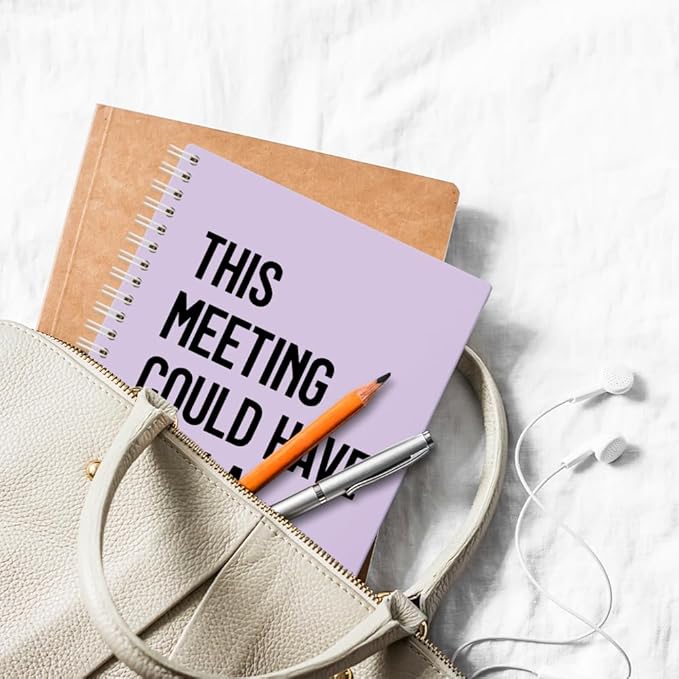 XQLZY This Meeting Could Have Been A Fist Fight Purple Spiral Notebook, Funny Corporate Humor Notepad, Office Sarcastic Humor Gifts for Men Women Coworker BFF Friend, Coworker Christmas Gifts