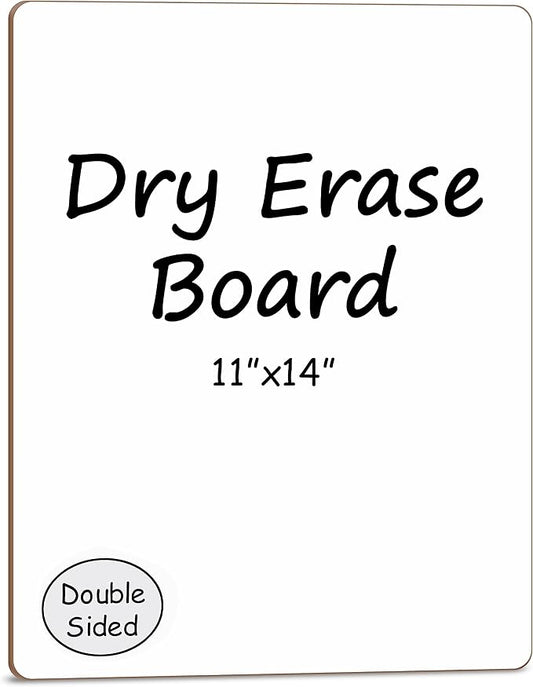 Scribbledo White Board Dry Erase Board 11" x14” Mini Double Sided Personal Whiteboard Board Dry Erase Lapboard Handheld Personal White Boards for Students Small Whiteboard Office Kitchen