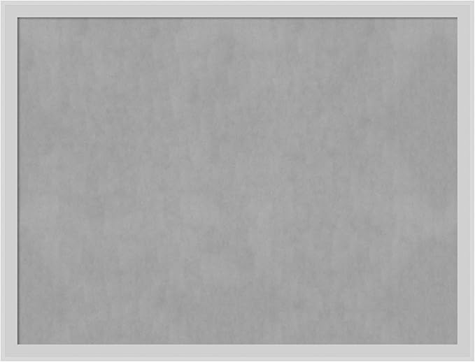 Amanti Art Silver Framed Magnetic Board 19x25 Medium Vision Board for use with Magnets, 100% Metal Sheet to Display Items as Office Decor or for Home Organization in mudroom, Kitchen or Kids Room