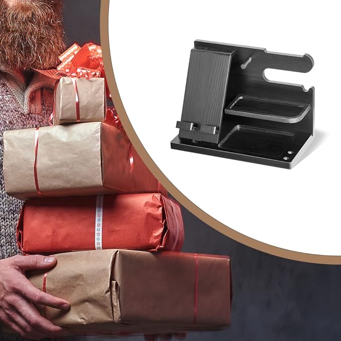 Gifts for Men Bedside Organiser Wood Phone Docking Station Dad Birthday Gifts for Him Nightstand Key Wallet Watch Stand Mens Gifts for Xmas Presents for Dad Husband Boyfriend Anniversary & Christmas