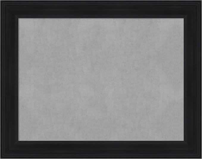 Amanti Art Black Framed Magnetic Board 23x29 Medium Vision Board for use with Magnets, 100% Metal Sheet to Display Items as Office Decor or for Home Organization in mudroom, Kitchen or Kids Room