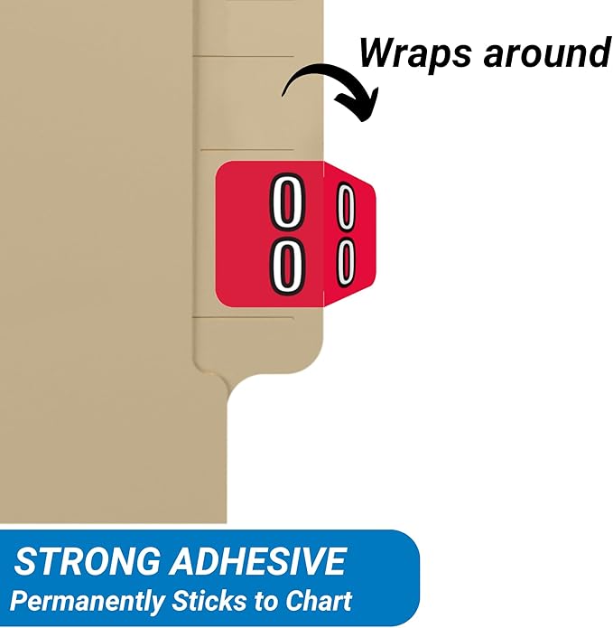 Doctor Stuff - File Folder Labels, Terminal Digit Filing, Consecutive Double Digit Numbers 60-69, Barkley FDDBM Match - BXDM Series Chart Stickers, Lavender, 1" x 1-1/2", 500/Roll