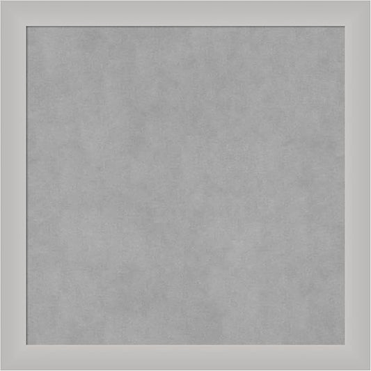 Amanti Art Silver Framed Magnetic Board 23x23 Medium Vision Board for use with Magnets, 100% Metal Sheet to Display Items as Office Decor or for Home Organization in mudroom, Kitchen or Kids Room