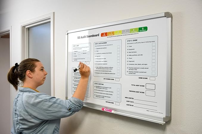 5S Audit Scoreboard Whiteboard 60" x 40"