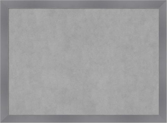 Amanti Art Grey Framed Magnetic Board 22x30 Medium Vision Board for use with Magnets, 100% Metal Sheet to Display Items as Office Decor or for Home Organization in mudroom, Kitchen or Kids Room