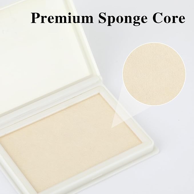 Dry Stamp Pad, 4 x 2.5 Inch Premium Quality Ink Pad for Stamps, All-Purpose Felt Pad for Office and Crafting, Works with Rubber and Clear Stamps
