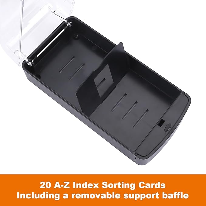 Eagle Business Card Box, Push-Button,Storage up to 550 Cards (Medium)