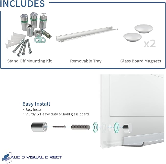 Audio-Visual Direct Magnetic Weekly Planner Dry-Erase Board for Wall - 24" x 36" - (to Do List, White)