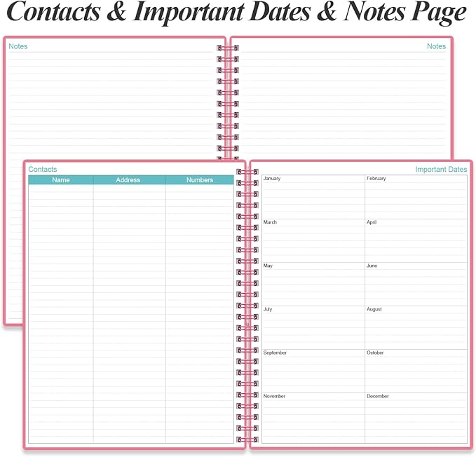 2026-2027 Planner - 18 Months Weekly & Monthly Planner from January 2026 - June 2027, Academic Planners 2026-2027 with Elastic Closure, Inner Pocket, 8.5" x 11", Pink
