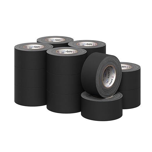 3" Pro Gaff Gaffers Tape 55 yards length black matte. Premium Heavy-Duty Gaffers Tape trusted by professional Gaffers. Made in the USA. Holds Tight, Easy to remove. (Pack of 16)