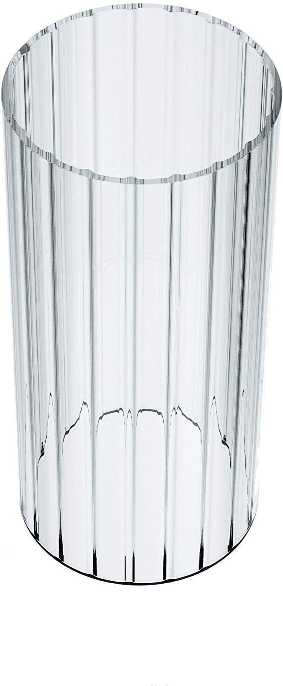 Sunwo Glass Shade Straight Cylinder Glass Lamp Shade Replacement with Multiple Effects (Stripe Straight Cylinder)