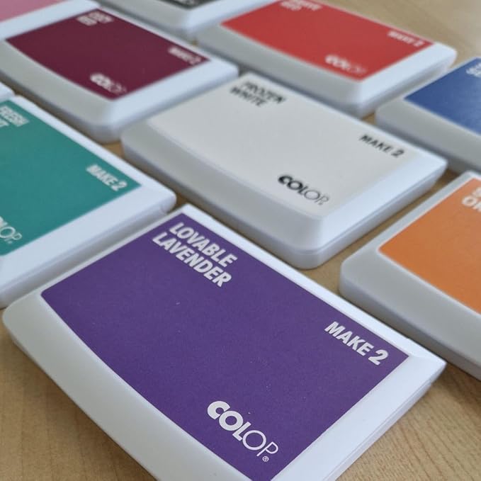 COLOP Make Series, Ink Stamp Pads, with Non-Toxic Premium Ink, Water-Based Acid-Free (Shiny Pink, Make 2-2-3/4" x 4-1/4")