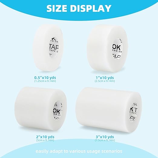 OK TAPE OKPore Transparent Medical Tape (Pack of 6) - First Aid Surgical Tape Hypoallergenic and Breathable for Wound Dressing Care, Latex Free, 2in x 10yds