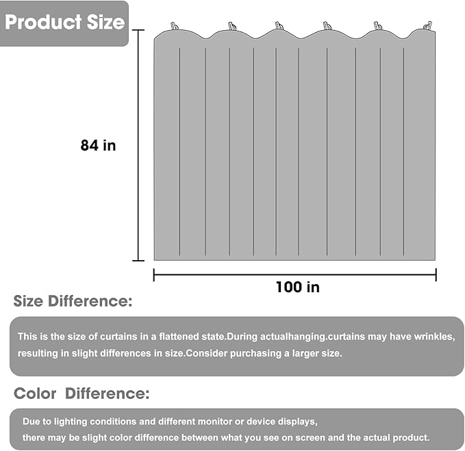 Cbsroro Room Divider Blackout Curtain Track Curtains Wall Dividers Panels Screen for Living Rooms Bedroom Office Privacy Partition Separation, W100 × L84 Inch,1 Panel, Beige
