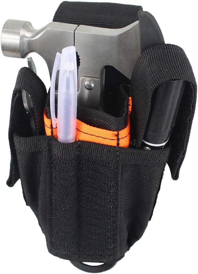 Depring Tool Holster Sheath Universal Multi Pockets Tool Organizer Heavy Duty Construction MOLLE Pouch
