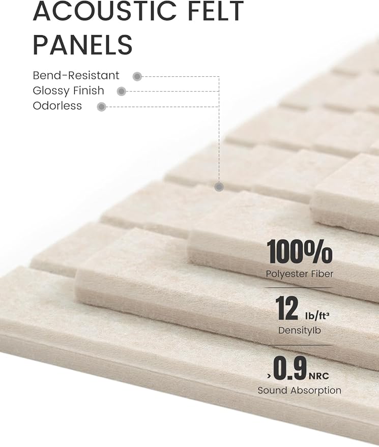 Fluxynara Large Felt Bulletin Board 36" x 24" Cork Board Alternative-6 Pack with 40 Safe Removable Adhesive Tabs, Cork Boards for Walls Cork Board for Home Office Classroom Pin Board (Oatmeal)