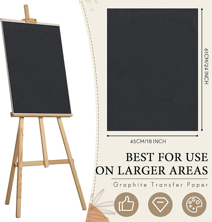 Epakh 30 Sheets 18''x 24'' Large Carbon Paper for Tracing, Carbon Transfer Paper for Drawing, Tracing and Transfer - Arts and Crafts Supplies