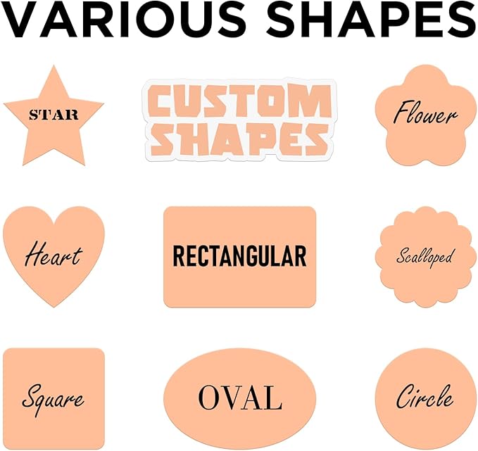 100-500 Custom Stickers Roll Personalized Business Labels Decals, 1.5"-10" Customized Your Own Waterproof Vinyl Stickers with Any Design Logo Image Photo Text Name Address QR Code