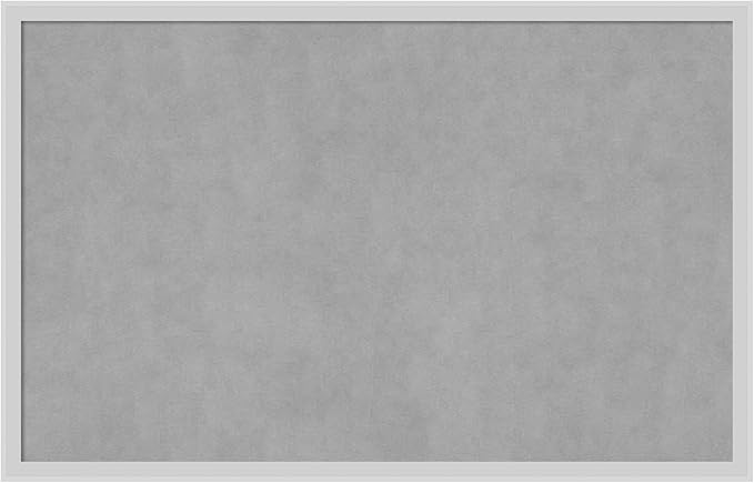Amanti Art Silver Framed Magnetic Board 21x33 Large Vision Board for use with Magnets, 100% Metal Sheet to Display Items as Office Decor or for Home Organization in mudroom, Kitchen or Kids Room