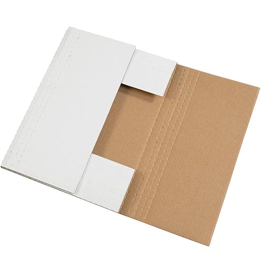 Tape Logic TLM4BK Easy-Fold Mailers, 17 1/8" x 14 1/8" x 2" White (Pack of 50)