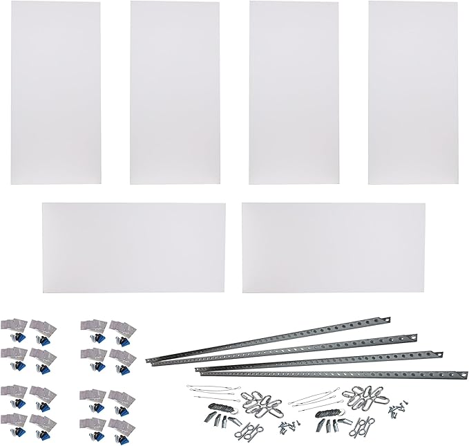 ATS Acoustics Home Office Residential Acoustic Treatment Room Kit Sound Absorbing Acoustic Panel 6 Pack for 50-100 Sq Ft (Snow)