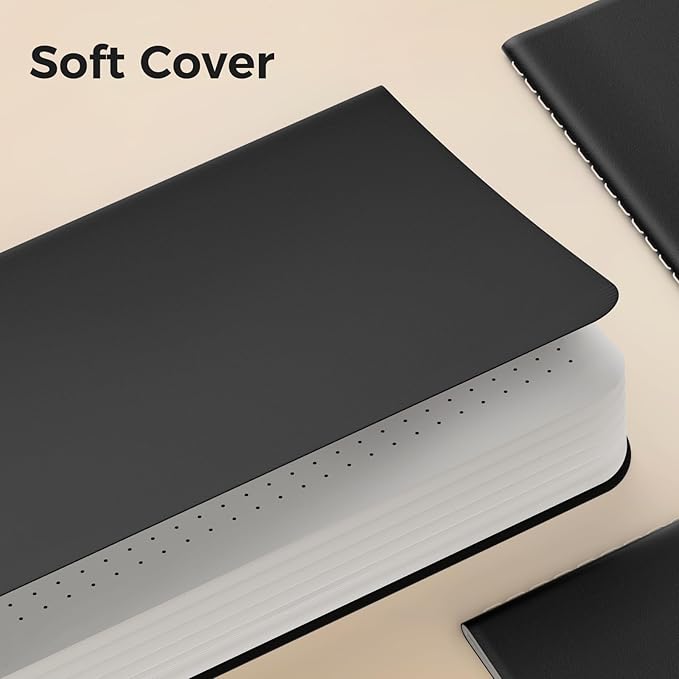 XYark Dot Grid Pocket Notebooks, 20 Pack Mini Notebook Bulk, 3.5x5.5 inch, A6 Size Thick 80GSM Dotted Paper, Black Cover Small Journal for Men, Women, Work, Journaling & Business Notes
