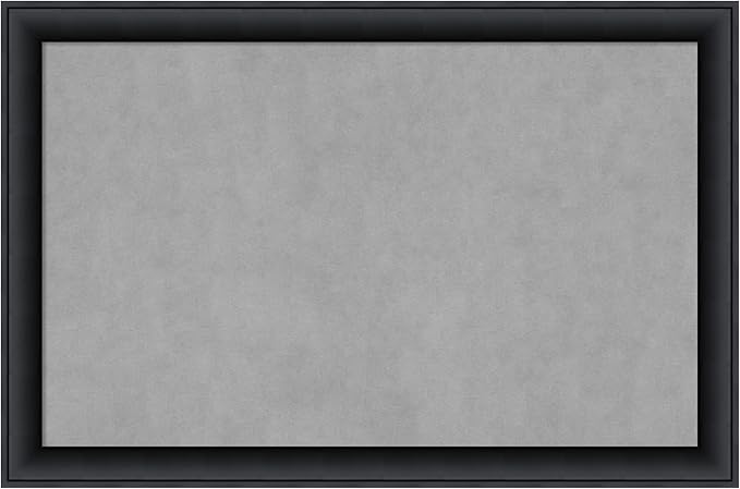 Amanti Art Black Framed Magnetic Board 23x35 Large Vision Board for use with Magnets, 100% Metal Sheet to Display Items as Office Decor or for Home Organization in mudroom, Kitchen or Kids Room