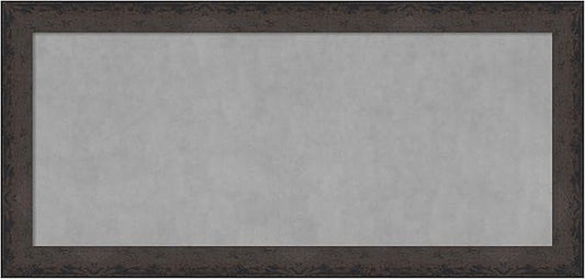 Amanti Art Black Framed Magnetic Board 25x53 Oversize Vision Board for use with Magnets, 100% Metal Sheet to Display Items as Office Decor or for Home Organization in mudroom, Kitchen or Kids Room