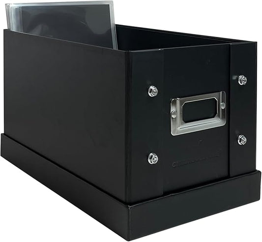 CheckOutStore Black Stamp & Die Craft Scrapbook Storage Pocket Box - 10 x 6 x 6 (Pack of 5)