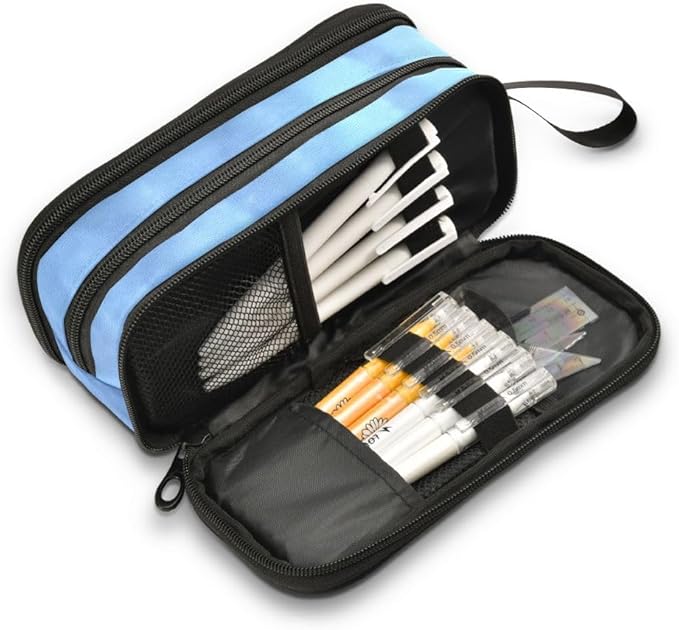 BOENLE Wolf Snowy Pencil Case Box Boys Girls Large Pencil Pouch Zipper Compartments Big Capacity Stationery Pen Bag Organizer for Kids Teens Adults School