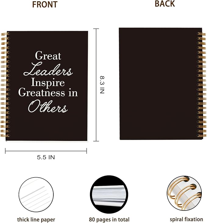 OXW Boss Gifts, Leadership Gifts Notebook Journal, Cool Gifts for Bosses, Thank You Gifts for Women Men Coworkers, Appreciation Gifts for Boss Leader Mentor Supervisor Manager(5.5'' X 8.3'')
