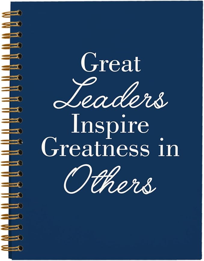 OXW Navy Blue Meeting Notebooks for Work, Leadership Gifts Office Work Notebook Journal for Writing Note Taking, Thank You Gifts for Women Men Leader Boss Mentor Principal Manager, 5.5"x8.3"
