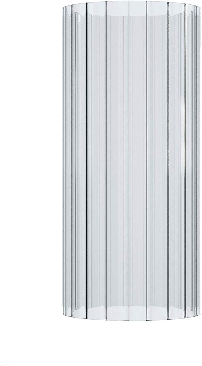 Sunwo Glass Shade Straight Cylinder Glass Lamp Shade Replacement with Multiple Effects (Stripe Straight Cylinder)