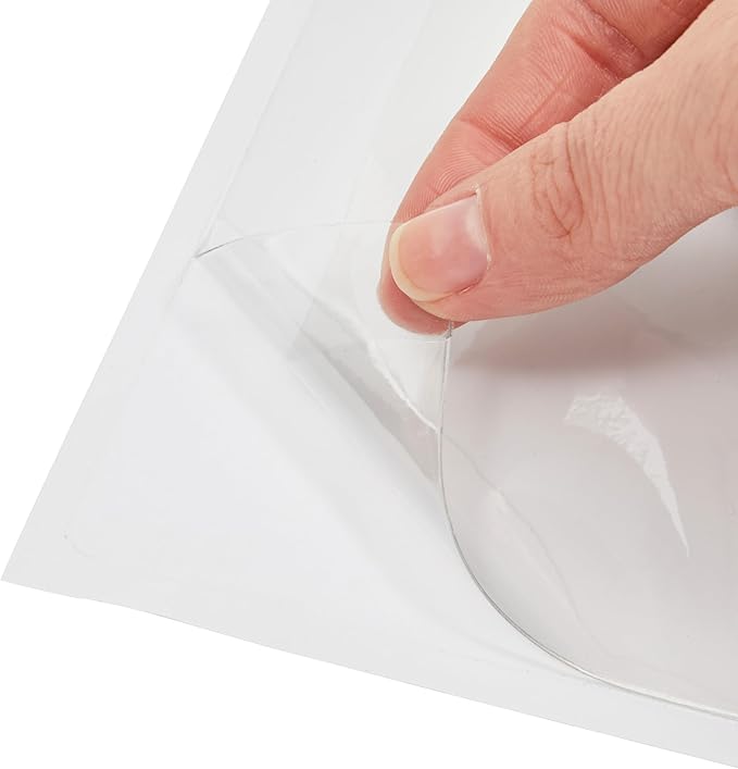 Juvale 100-Pack Clear Index Card Pockets - 3.6 x 5.25 in Plastic Sleeves - Adhesive Label Pockets for Storage Bin & Shelf Labels