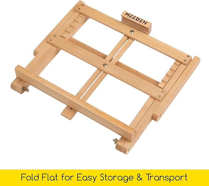 MEEDEN Heavy-Duty H-Frame Tabletop Easel: Adjustable Studio Desktop Easel for Painting- Portable Beechwood Art Easel Stand for Artist - Hold Canvas up to 20" High